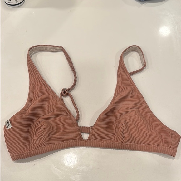 Rust Ribbed Bikini Top - Picture 1 of 2